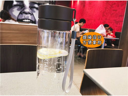韩版透明塑料杯 运动防摔与时尚兼备的日常伴侣
