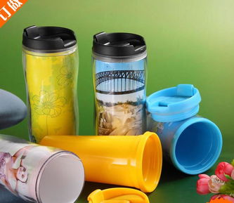 双层广告杯厂家直销 220克重插卡纸塑料杯，定制您的专属广告载体